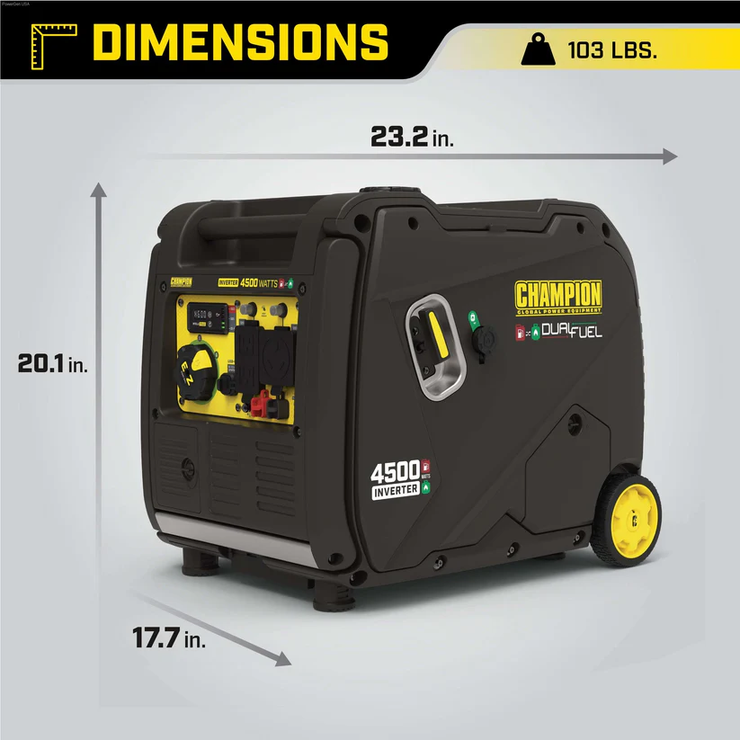 Przenośny generator inwerterowy Champion 4500 W - Image 7