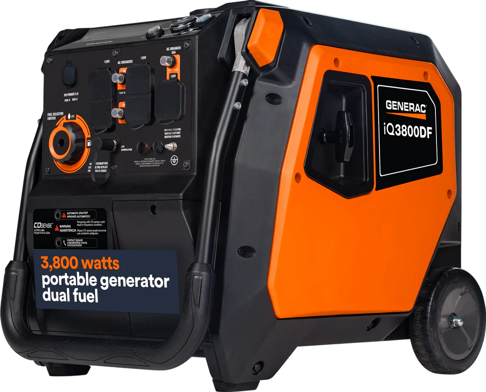 Generac iQ3800 DF 8944 3000W/3800W Generator Dwupaliwowy Inwerter z COsense – Nowość