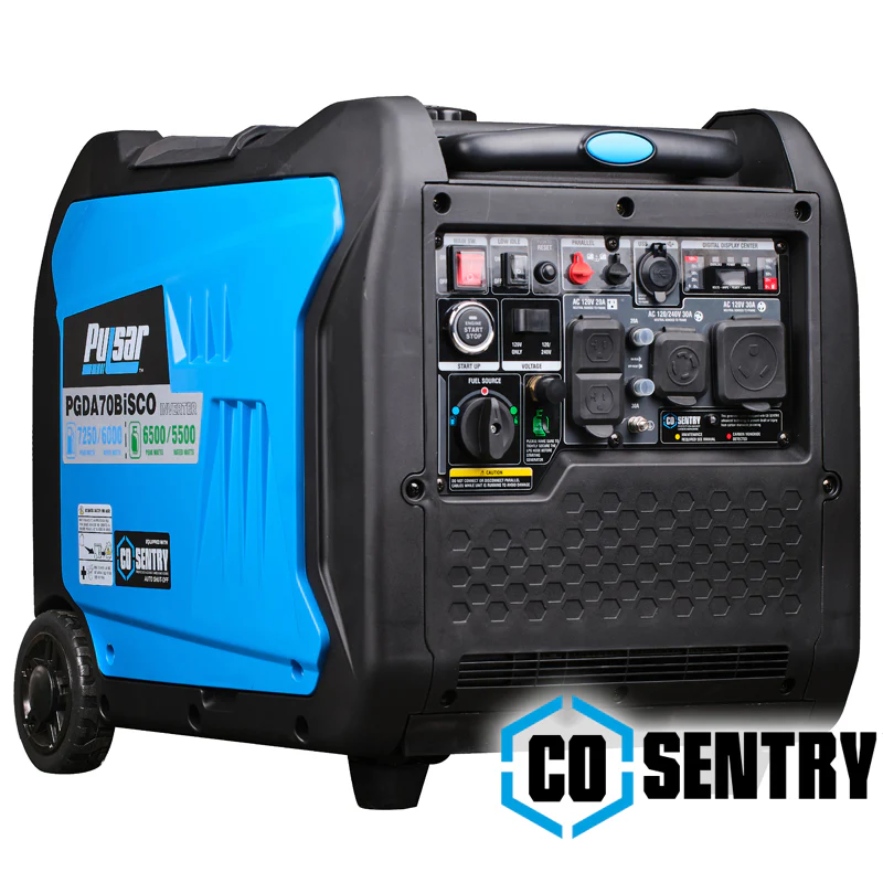 Pulsar PGDA70BISCO – Cichy generator inwerterowy dual-fuel 7250 W z CO Alert i zdalnym startem - Image 8